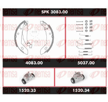 Souprava brzd, bubnova brzda REMSA SPK 3083.00