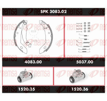 Souprava brzd, bubnová brzda REMSA SPK 3083.02