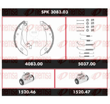 Souprava brzd, bubnova brzda REMSA SPK 3083.03