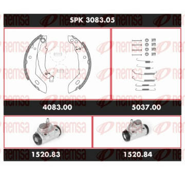 Souprava brzd, bubnova brzda REMSA SPK 3083.05