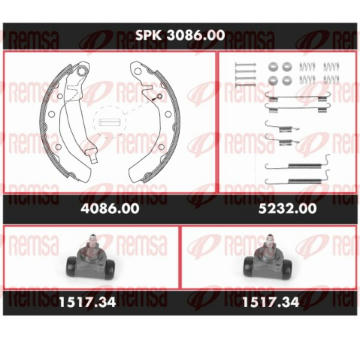 Souprava brzd, bubnova brzda REMSA SPK 3086.00