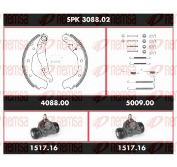 Souprava brzd, bubnová brzda REMSA SPK 3088.02