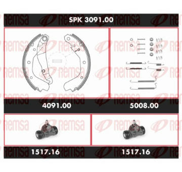 Souprava brzd, bubnová brzda REMSA SPK 3091.00