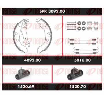 Souprava brzd, bubnová brzda REMSA SPK 3092.00