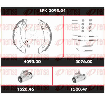 Souprava brzd, bubnova brzda REMSA SPK 3095.04