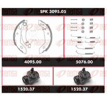 Souprava brzd, bubnova brzda REMSA SPK 3095.05
