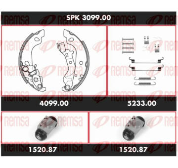 Souprava brzd, bubnova brzda REMSA SPK 3099.00
