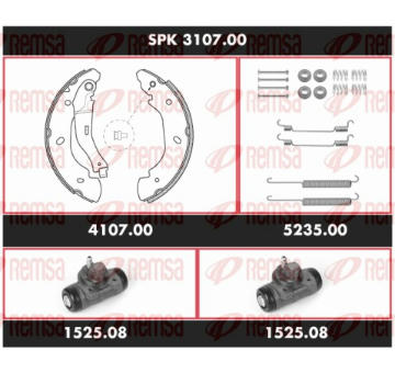 Souprava brzd, bubnova brzda REMSA SPK 3107.00
