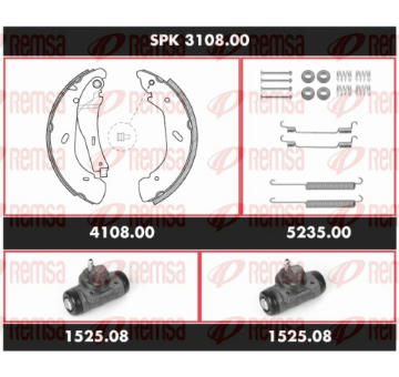 Souprava brzd, bubnová brzda REMSA SPK 3108.00