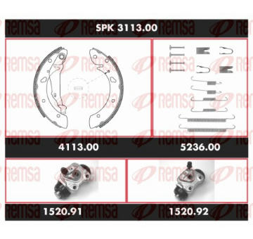 Souprava brzd, bubnova brzda REMSA SPK 3113.00