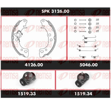 Souprava brzd, bubnová brzda REMSA SPK 3126.00