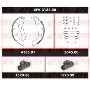 Souprava brzd, bubnová brzda REMSA SPK 3135.00