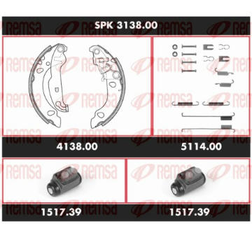 Souprava brzd, bubnova brzda REMSA SPK 3138.00
