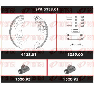 Souprava brzd, bubnova brzda REMSA SPK 3138.01