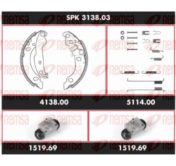 Souprava brzd, bubnová brzda REMSA SPK 3138.03