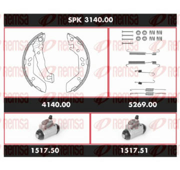 Souprava brzd, bubnova brzda REMSA SPK 3140.00