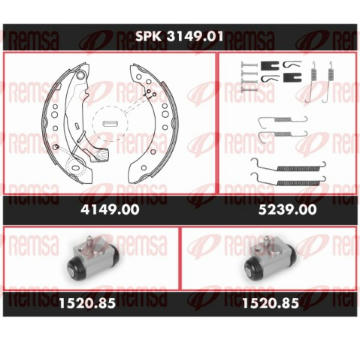 Souprava brzd, bubnova brzda REMSA SPK 3149.01