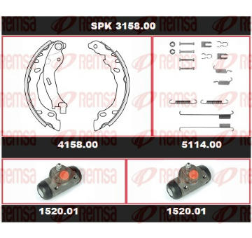 Souprava brzd, bubnová brzda REMSA SPK 3158.00