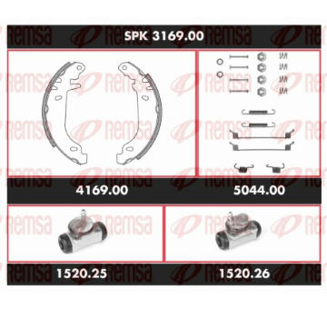 Souprava brzd, bubnová brzda REMSA SPK 3169.00