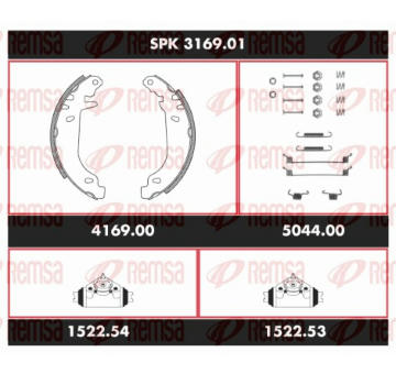 Souprava brzd, bubnova brzda REMSA SPK 3169.01