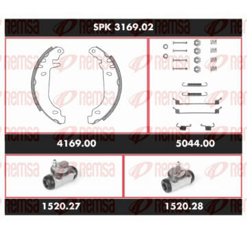 Souprava brzd, bubnova brzda REMSA SPK 3169.02