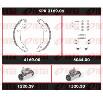 Souprava brzd, bubnova brzda REMSA SPK 3169.06