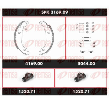 Souprava brzd, bubnová brzda REMSA SPK 3169.09