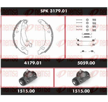 Souprava brzd, bubnova brzda REMSA SPK 3179.01