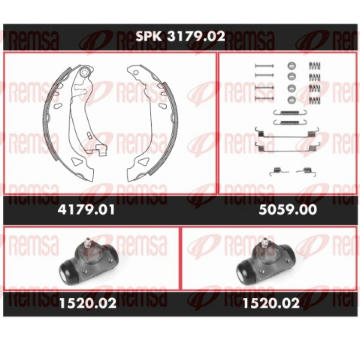 Souprava brzd, bubnova brzda REMSA SPK 3179.02