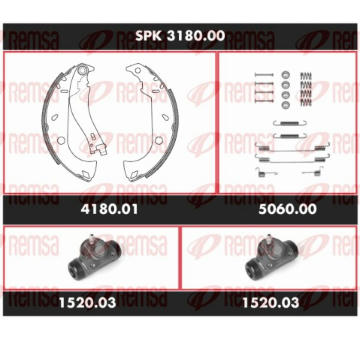 Souprava brzd, bubnová brzda REMSA SPK 3180.00