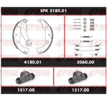 Souprava brzd, bubnova brzda REMSA SPK 3180.01