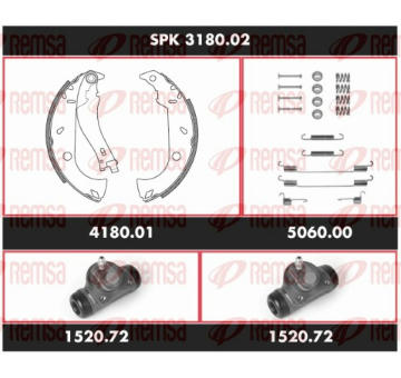 Souprava brzd, bubnova brzda REMSA SPK 3180.02