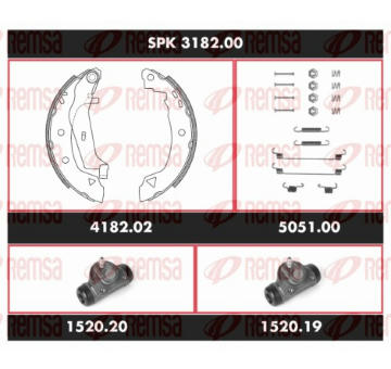 Souprava brzd, bubnova brzda REMSA SPK 3182.00