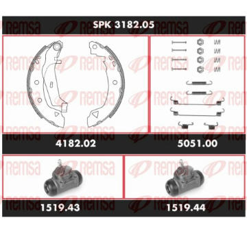 Souprava brzd, bubnova brzda REMSA SPK 3182.05