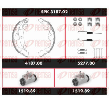 Souprava brzd, bubnova brzda REMSA SPK 3187.02