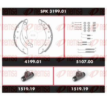 Souprava brzd, bubnová brzda REMSA SPK 3199.01