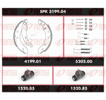Souprava brzd, bubnová brzda REMSA SPK 3199.04