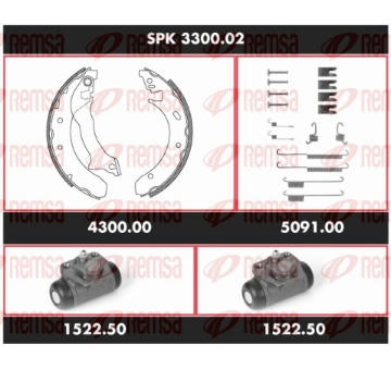 Souprava brzd, bubnova brzda REMSA SPK 3300.02
