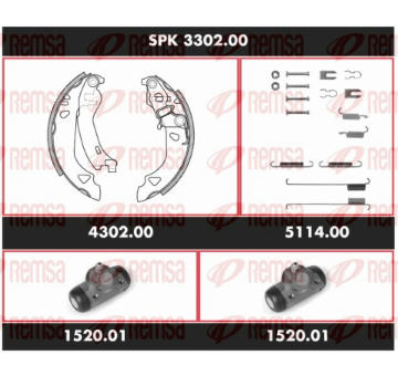 Souprava brzd, bubnova brzda REMSA SPK 3302.00