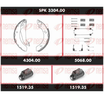 Souprava brzd, bubnova brzda REMSA SPK 3304.00