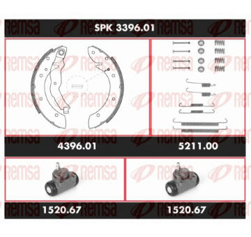 Souprava brzd, bubnova brzda REMSA SPK 3396.01