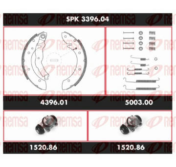 Souprava brzd, bubnová brzda REMSA SPK 3396.04