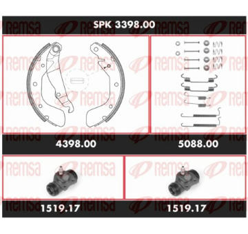 Souprava brzd, bubnová brzda REMSA SPK 3398.00