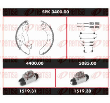Souprava brzd, bubnova brzda REMSA SPK 3400.00