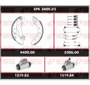 Souprava brzd, bubnova brzda REMSA SPK 3400.02