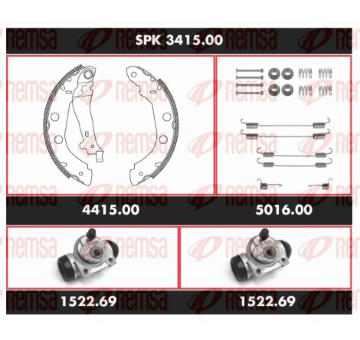 Souprava brzd, bubnova brzda REMSA SPK 3415.00