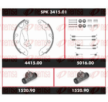 Souprava brzd, bubnova brzda REMSA SPK 3415.01