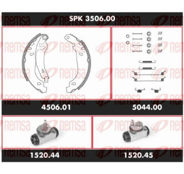 Souprava brzd, bubnová brzda REMSA SPK 3506.00