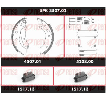 Souprava brzd, bubnova brzda REMSA SPK 3507.02