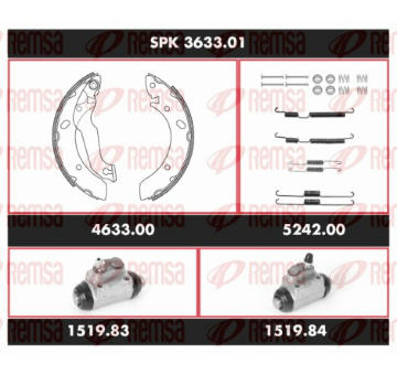 Souprava brzd, bubnova brzda REMSA SPK 3633.01